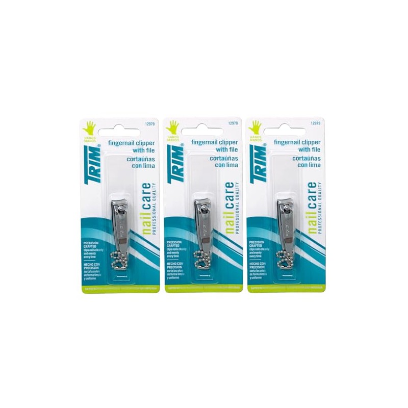 Trim Nail Care Fingernail Clipper (3 pack)