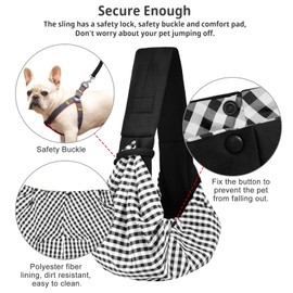 CUBY Dog and Cat Sling Carrier - Hands Free Reversible Pet Papoose Bag - Soft Pouch and Tote Design - Suitable for Puppy, Small Dogs Cats Outdoor