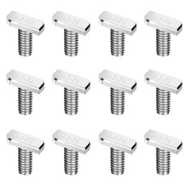 Pack of 12 Hammer Head Screws M8 x 20 Stainless Steel A2-70, Hammer Head Screw with Locking Tooth Nuts Flange Nuts M8 Screws for PV Solar Mounting Rails Greenhouse and Photovoltaic