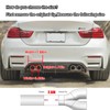 Vechkom 2.5"Inlet 3.5"Outlet Double Exhaust Tip 7.48'' Overall width Carbon