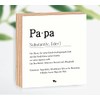 Wooden Picture Definition Papa 15 x 15 x 2 cm