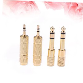 jojofuny 8pcs Male to Female Audio Adapter Gold-Plated Stereo Connector for Headphones and Microphones Construction Easy and Unplug Design