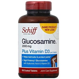 Schiff Glucosamine 2000mg with Vitamin D3 and Hyaluronic Acid, 150 Tablets - Joint Supplement