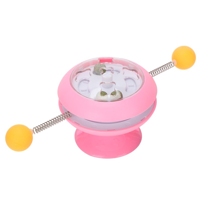 Windmill Spring Interactive Cat Catnip Toy Funny Cat Turntable Teasing