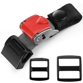 gliship Helmet Quick Release Buckle Kit, Ratcheted Stainless Steel Helmet Chin Strap Clip With D-rings- Easy to Disconnect, Motorcycle Helmet Accessories Compatible with Half, 3/4, Full Face Helmet