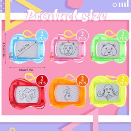 VOHESEA Party Bag Children's Birthday Mini Painting Board, Pack of 12, Mini Magic Board, Colouring Board, Key Ring, Erasable Graffiti Writing Board, Tombola Prizes, Useful Party Favours, Small Items