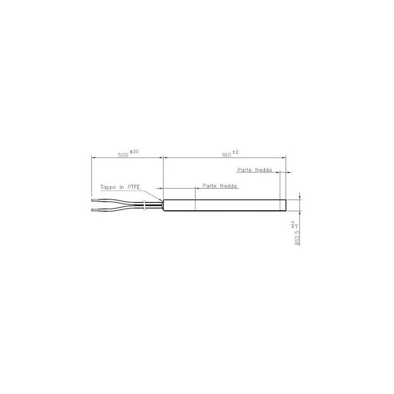 Resistor Spark Plug Ignition for Pellet Stove; Diameter: 12.5 mm;