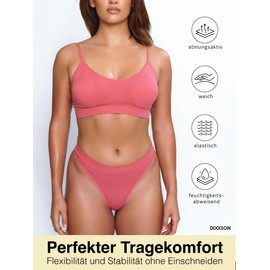 DIXXSON Pack of 3 Women's Bralette Bra Soft Padded Adjustable without Underwire Yoga and Leisure (Size XS - XL), Black, blue grey, coral