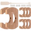 DaisyInner 4 Pcs Kayak Paddle Holder Rack, Wooden Oar Hold