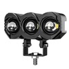 2pcs Motorcycle LED Spotlight White Yellow Dual Light Aluminum IP68