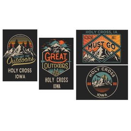 R and R Imports Holy Cross Iowa Souvenir 2x3 Inch Fridge Magnet The Great Outdoors Design 4-Pack