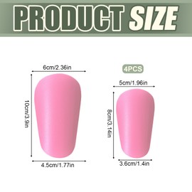 Pack of 4 Shin Pads, Football, Men's Mini Shin Pads, Children's Shin Pads, Mini Shin Pads, Football, Suitable for Young People, Adults, Boys, Girls (Pink)