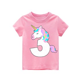 Hewtwerck Unicorn Birthday Outfit for Girls - Unicorn Shirt Tutu Skirt Dress with Headband Hair Bow & Satin Sash (3 Years, Pink)