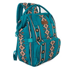 Wrangler Aztec Backpack Organized Daypack Travel Baby Bag with Stroller Strap and Side Bottle Pockets WG2204-9110TQ
