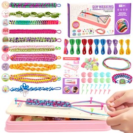 Kit de Pulseras DIY, Hacer Pulseras de Amistad, Kit para Fabricar Pulsera Trenzadas, Set de Pulseras para Niñas, Juguetes y Regalos para Hacer Joyas|Manualidades|Cumpleaño|para Niños de 6+ Años