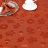 misaya Rectangle Fall Jacquard Tablecloth, Leaves Pattern Damask Table Cloth,