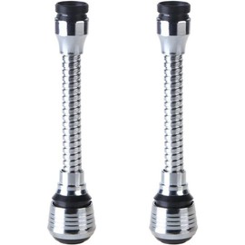 2 unidades extensor de llave de cocina, cabezal de rociado universal giratorio de 360 °, boquilla ajustable para baño, cocina, boquilla adaptador de filtro