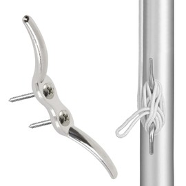 LSTKLY Cleat Hook Boat Deck Flagpole Rope Cleat Hook Marine Grade Stainless Steel Heavy Duty Rope Cord Cleat Hook Washing Line Hook Blind Cord Cleats Hook Pull Cord Winders Boat Mooring Accessories