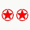 Autodomy Pack 2 Units Military Star Stickers | Army US