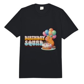 Capybara Birthday Squad Capy Bday Party Girls Boys Kids Comfort Colors Adult Heavyweight T-Shirt