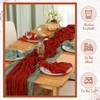 Windkream 2 Cheesecloth Table Runners and 24 Napkins Set, 10Ft