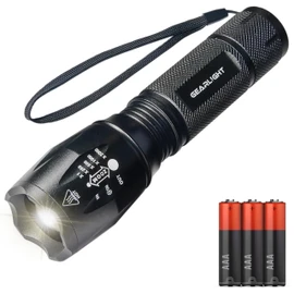 GearLight LED Flashlight Bright, Zoomable Tactical Flashlights with High Lumens and 5 Modes for Emergency and Outdoor Use -Camping Accessories -S1000 - S1000-1 Pack, (Batteries Included)