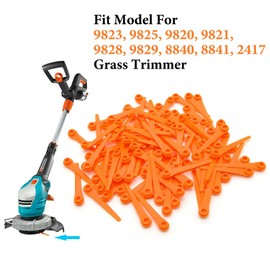 90Pcs Plastic Trimmer Blades Replacement for Gardena 9823 9825 9820 9821 Cordless Grass Trimmer Cutter Blade Part
