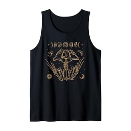 Goblincore Aesthetic Frog Skeleton Goth Dark Academia Grunge Tank Top
