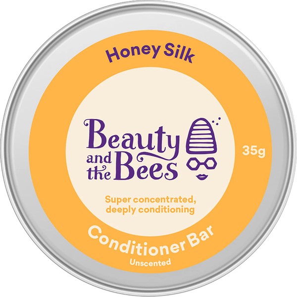 Beauty and the Bees Honey Silk Solid Conditioner Bar for Shiny Healthy Hair | Untangles and Softens Hair | Eco Friendly Hair Care