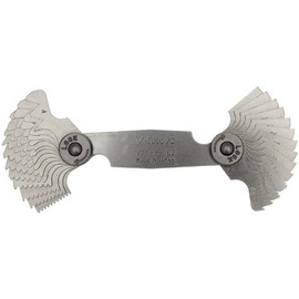 Mitutoyo 188-102, Screw Pitch Gage, 4 - 60 TPI, 28 Leaves