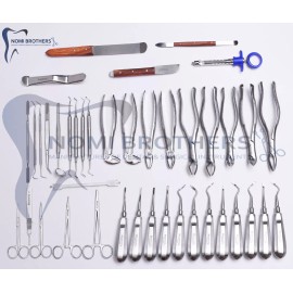 NOMI BROTHERS NEW GERMAN 80 PC ORAL SURGERY DENTAL EXTRACTING ELEVATORS FORCEPS INSTRUMENT KIT