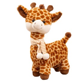 Champracer Soft Toy Plush Tie Cute Giraffe Plush Doll Deer Birthday Gift Children Sleep with Doll Scarf Long Neck (30 cm)
