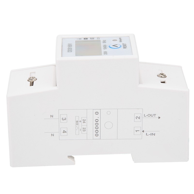 Single Phase Din Rail Energy Meter Electricity Power 50Hz LCD