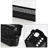 Morcte 12 Pack Narrow Plastic Storage Basket, Stacking Slim Baskets,
