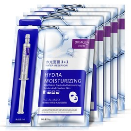 BIOAQUA Hydra Collagen Mask Mild Moist Face Tender Skin Hyaluronic Oil Control Beautiful Skin Moisturizing 5-PACK