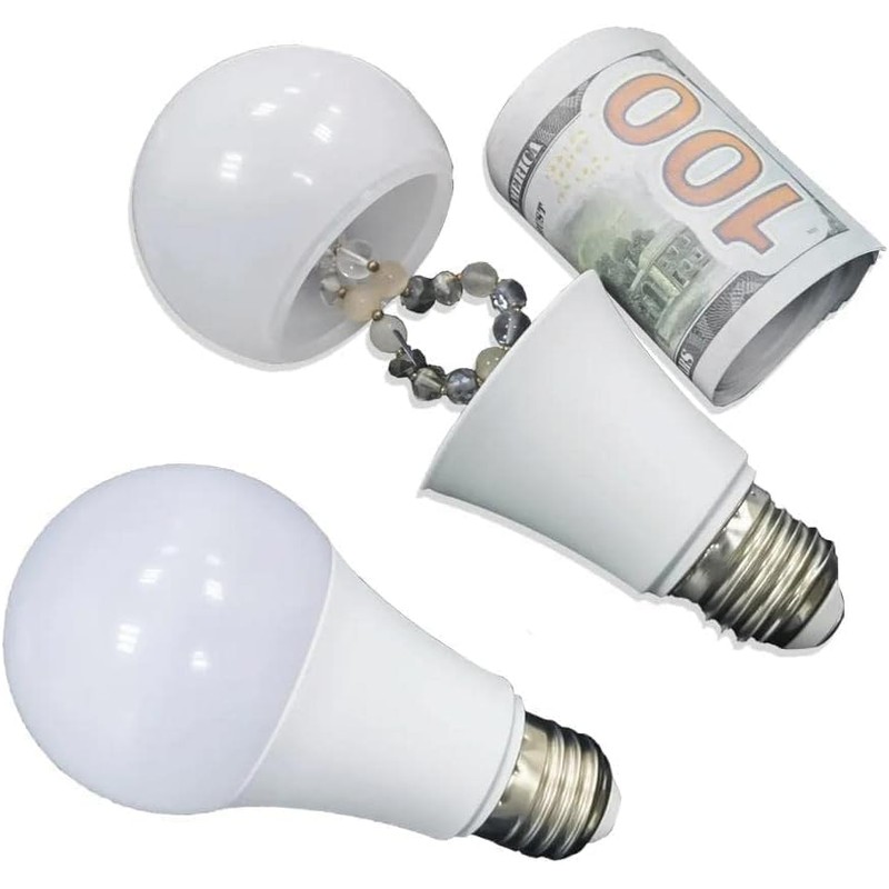 1pc White Light Bulb Safe Box Secret Light Bulb,Storage Realistic