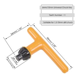 Gasea 3 Packs Drill Chuck Key Universal T Keys Drill Press Wrench Chuck Keys Replacement Keys for Electric Drill 6mm/10mm 13mm 16mm