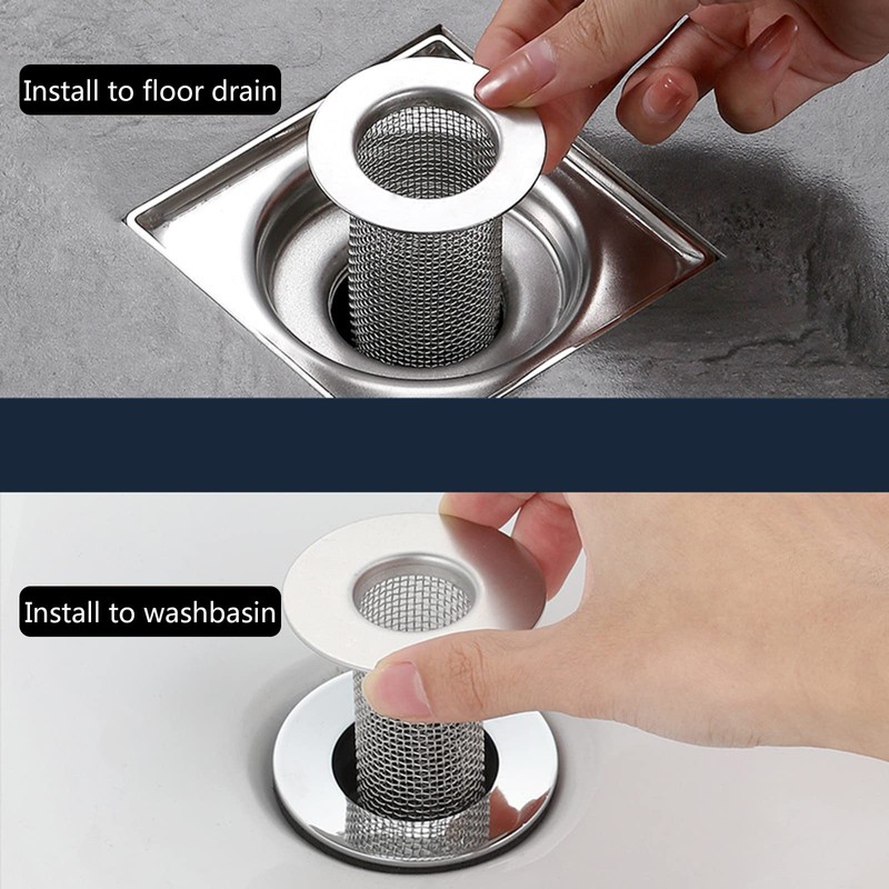 Saddgo Multifunctional Stainless Steel Floor Drain Filter Mesh Filter Hair