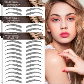 Aresvns 4D Black Eyebrow Tattoos 99 Pairs! Newly Improved Realistic Fake Eyebrows Long-Lasting and Waterproof, Hair-Like Eyebrow Transfer Sticker,Tattoo Eyebrow in Arch Style