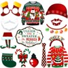 HOWAF 28 PCS Ugly Christmas Sweater Photo booth Props, Happiness