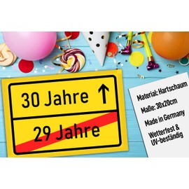 KAVARO 18th Birthday Gift Idea, Place Sign as a Fun Gift for Girls and Boys, for Adolescence, Also Perfect as a Decoration for Parties, 30 x 20 cm, yellow