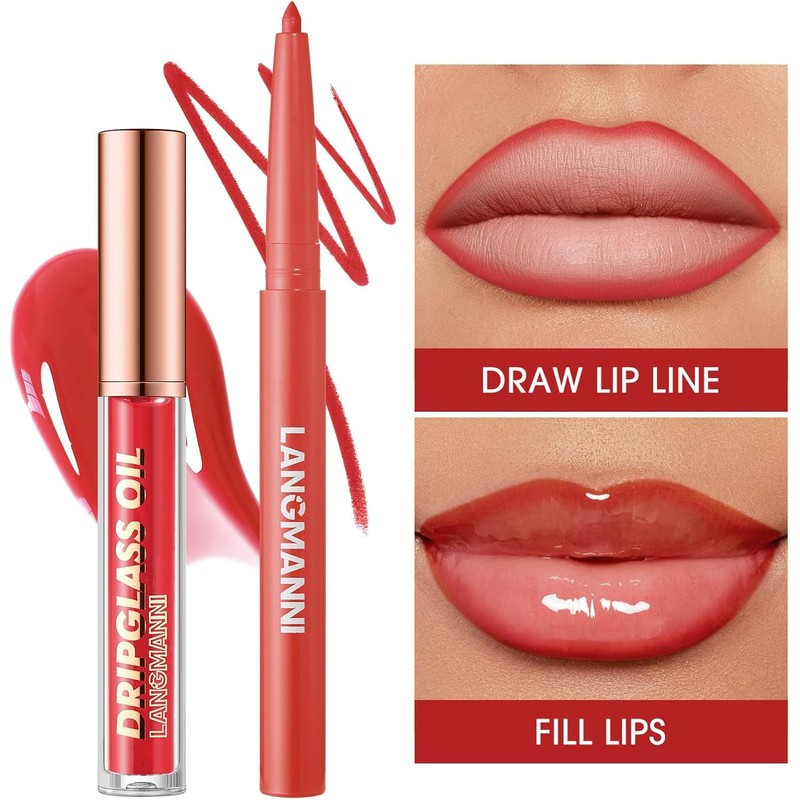 6 x Matte Lip Liner with 6 Nourishing Lip Oil