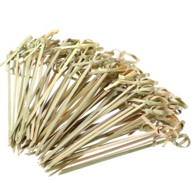 4000 Pcs Bamboo Cocktail Picks Looped Knot Skewers 4.13 Inch