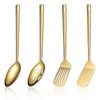 Homquen Gold Kitchen Utensils Set 4pcs, Titanium Gold Plating Stainless