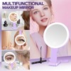 MIYADIVA Lighted Makeup Mirror, 30X Magnifying Mirror with Light, Hanging