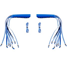 2PCS Faux Leather Motorcycle Lever Covers with Fringes, Motorcycle Brake Clutch Lever Covers Grip Tassels Motorcycle Handlebar Handle Grip Covers, Fringed Leather Lever Covers Wraps with Skulls