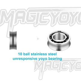 MAGICYOYO Unresponsive Yoyo Bearings - Pack of 3 Stainless Steel U Type Professional 10 Ball Yoyo Bearings for with Bearing Revomal