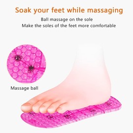 Luxmars Massage Foot Bath Shoes, Foot Soaking Bath Basin, Portable Hook-Type Foot Soaking Tub, Movable Pedicure Foot Tub for Thermal Massage to Promote Blood Circulation