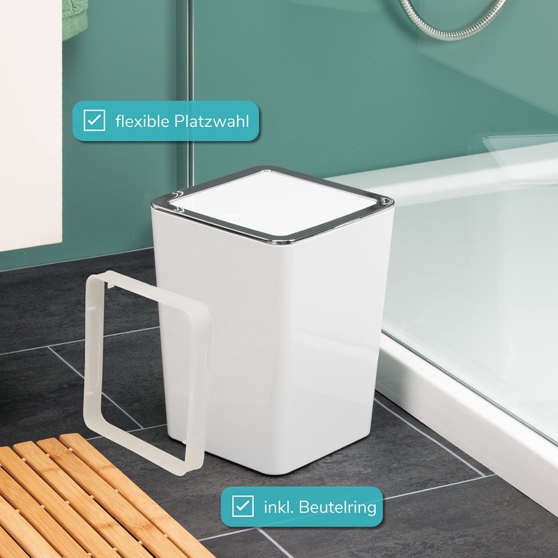 bremermann Savona cosmetic bin incl. wall mount with swing lid,