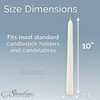 Stonebriar Tall 10" White Unscented 10 Count Taper Candles, 7